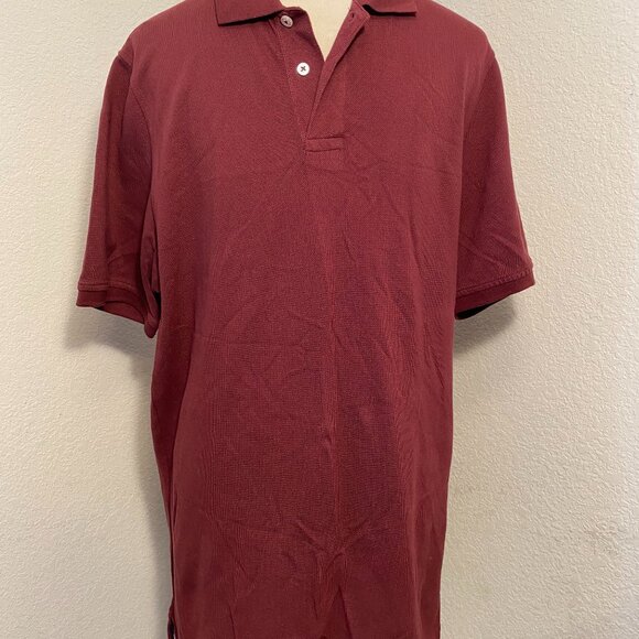 EUC Mens Amazon Essential Maroon Short Sleeved Pullover Shirt Size Small - Picture 1 of 11
